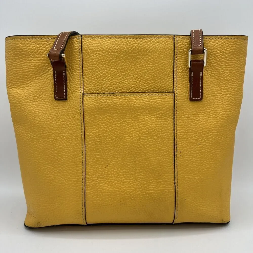 Dooney & Bourke Pebble Grain Small Lexington Tote - Mustard - Authentic - Picture 4 of 15